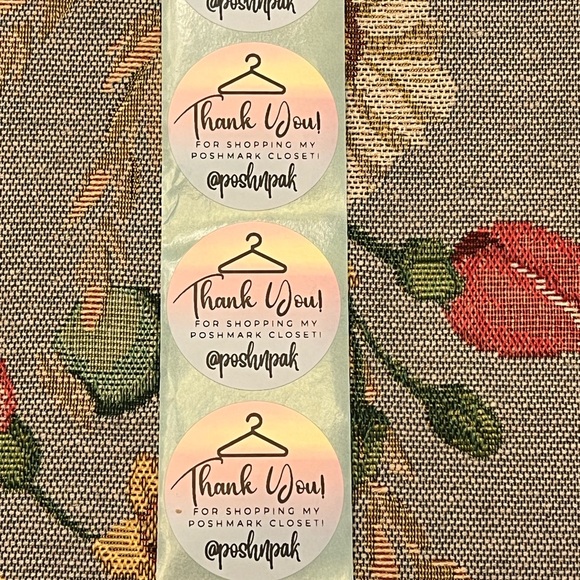 NEW! 🎉 50 CUSTOM THANK YOU STICKERS with your Closet name- HANGAR THEME - Picture 4 of 4
